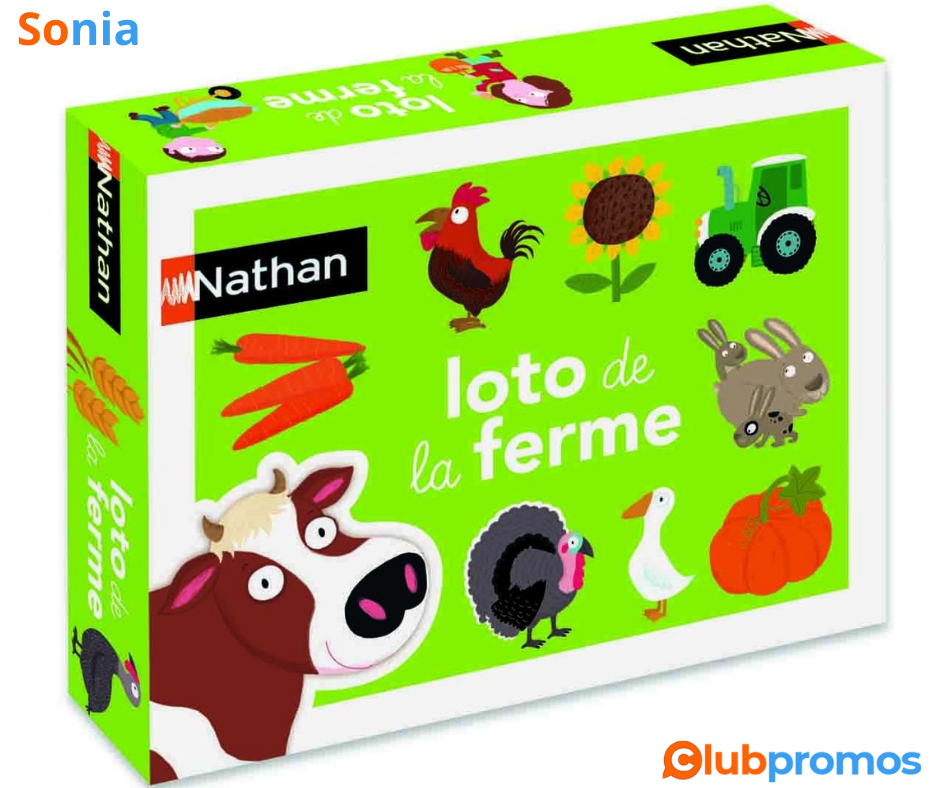 Bon plan amazon Loto de la Ferme Nathan Dujardin à 6,99€ au lieu de 10€ sur Amazon.png