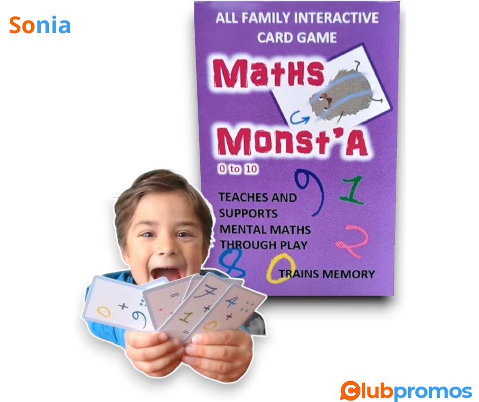 Bon Plan Amazon Maths Monst'A- Jeu de Cartes Éducatif - Jeu Mathématique - Enfants et Famille ...png