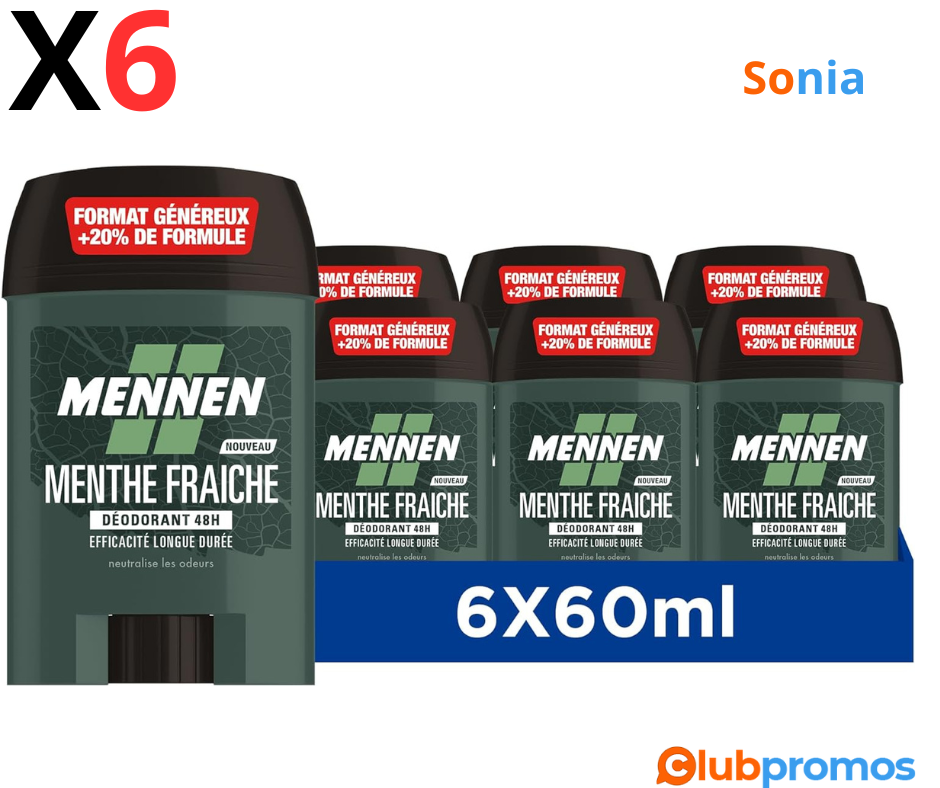 Bon Plan Amazon Mennen NATURAL FORCE Deodorant d'origine naturelle homme 48H stick large sans ...png