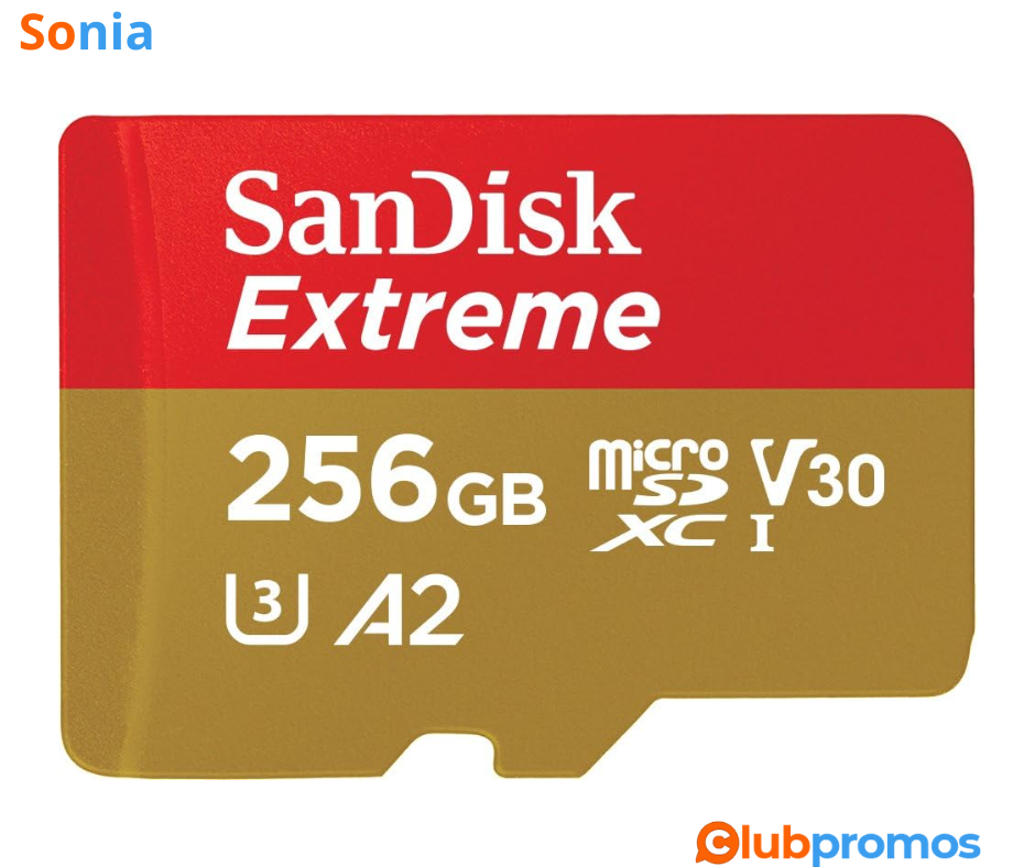 Bon plan amazon Micro-SD Sandisk Extreme - 256 Go à 21,94€ sur Amazon.png