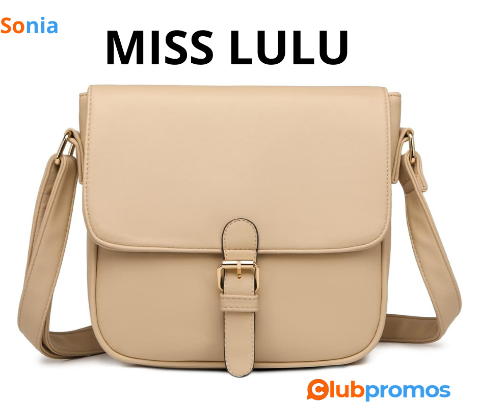 Bon Plan Amazon Miss Lulu Sac à bandoulière pour femme - Tendance - Réglable - En cuir synthét...png