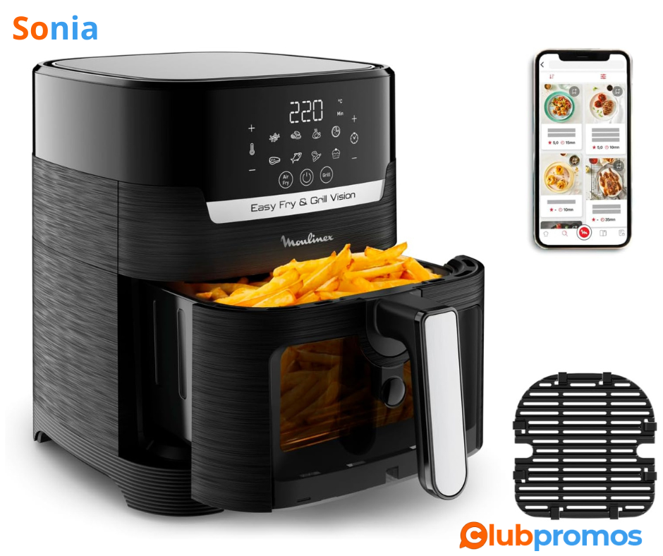 Bon Plan Amazon Moulinex Easy Fry & Grill Vision Friteuse sans huile + Grill, Capacité 4,2 L, ...png