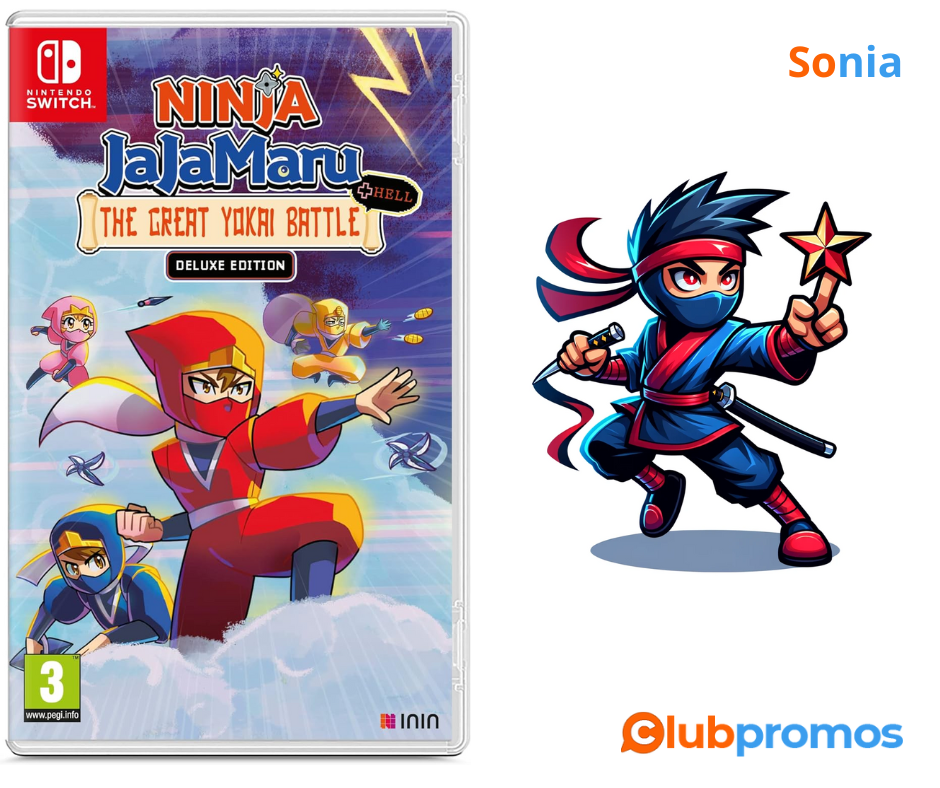 Bon Plan Amazon Ninja JaJaMaru The Great Yokai Battle +Hell Deluxe Edition Nintendo Switch.png