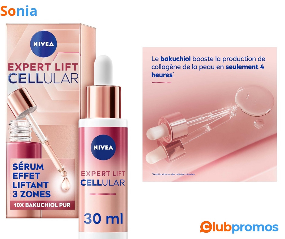 Bon plan Amazon NIVEA Cellular Expert Lift Sérum visage effet liftant 3 zones (1 x 30 ml), Soi...png