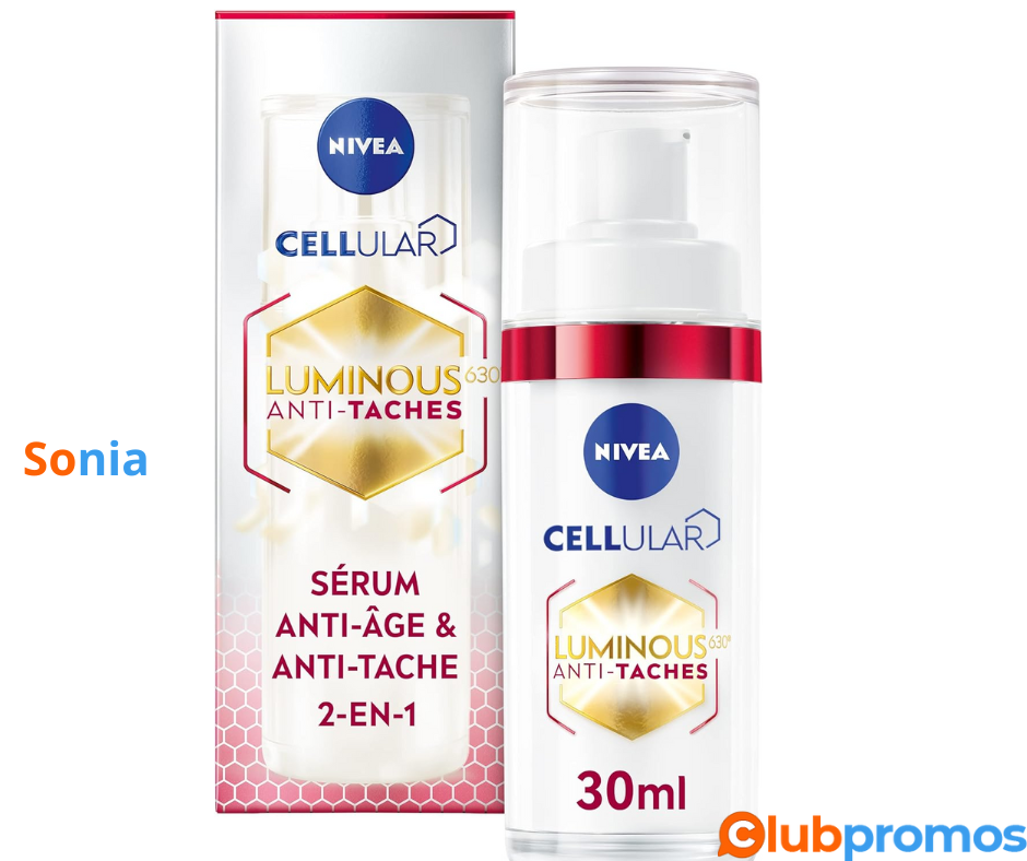 bon plan amazon NIVEA Luminous 630 Sérum Anti-Âge & Anti Taches .png