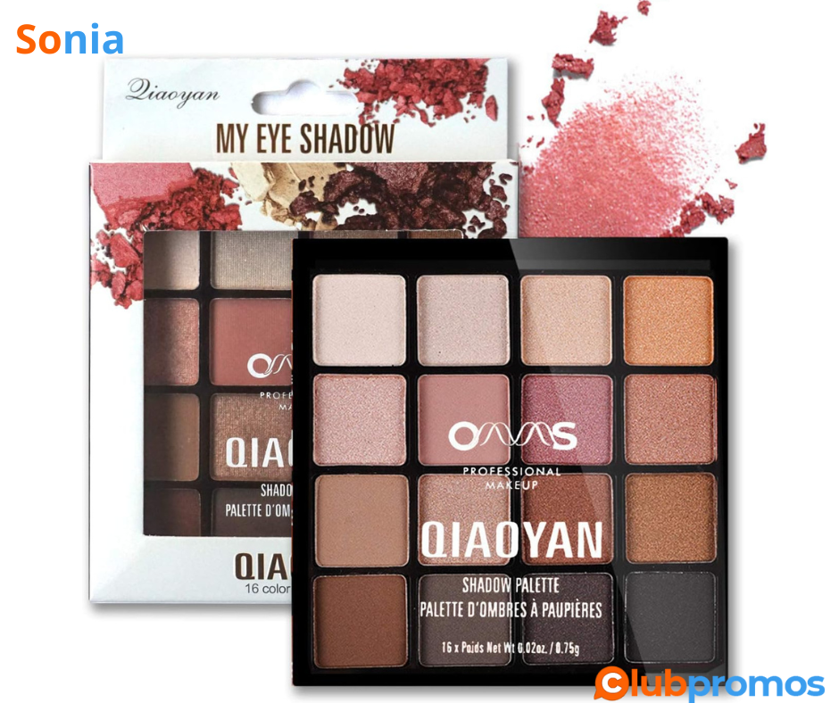 Bon Plan Amazon Onlyoily 16 couleurs Palette Ombres à Paupière Ultra Shimmer Matte Pigmentée, ...png