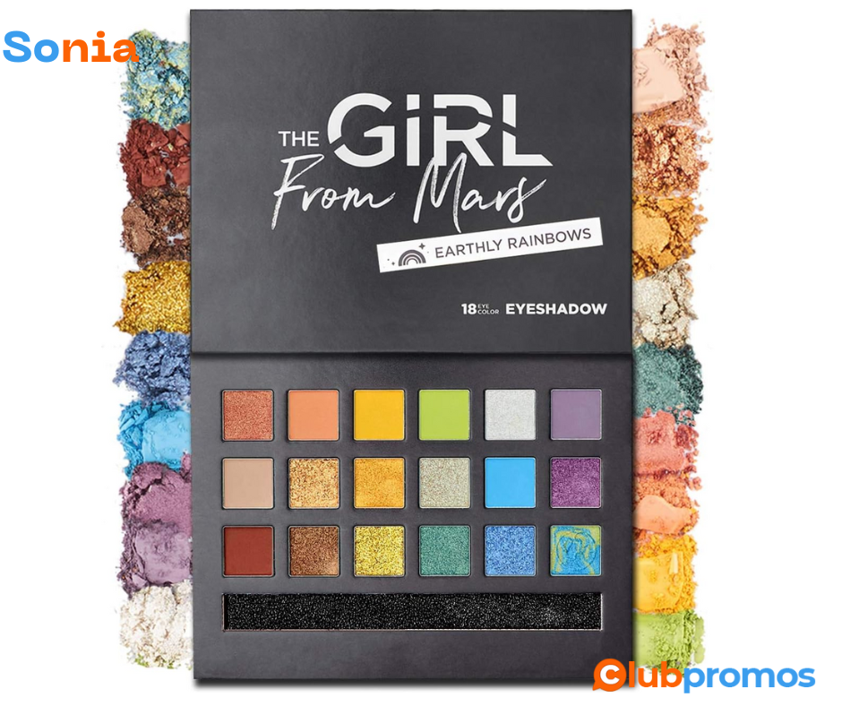 bon plan amazon Palette de Maquillage THE GIRL FROM MARS 18 Fards pour Un Look Cosmique.png