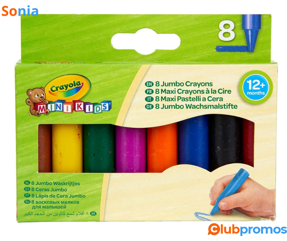 Bon plan Amazon Paquet de 8 maxi-pastels de cire Crayola - Mini Kids à 2,48€ sur Amazon.png