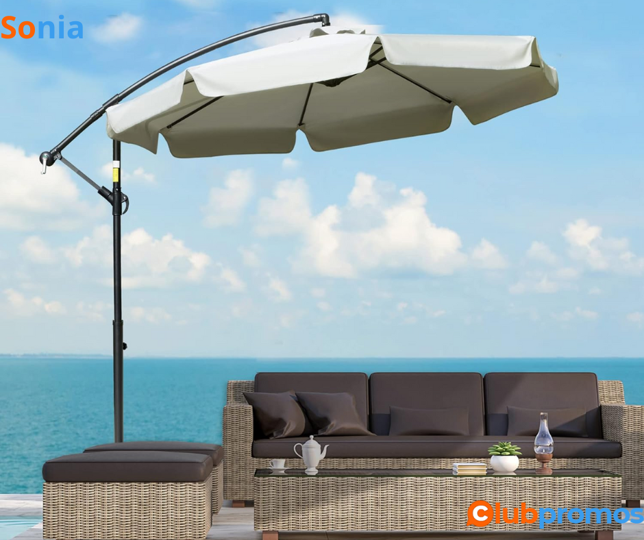 Bon plan Amazon Parasol déporté octogonal Outsunny - 43,90€ au lieu de 80€.png