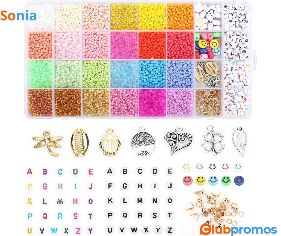 Bon Plan Amazon Perles pour Bracelet, 24 Couleurs 8000+Perles 4mm Perle, pour Perle Bracelet p...png