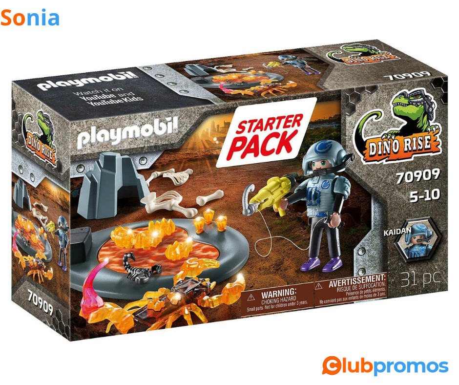 Bon plan Amazon Playmobil 70909 Starter Pack Agent avec Scorpion de feu - - l'espace- Coffret ...png