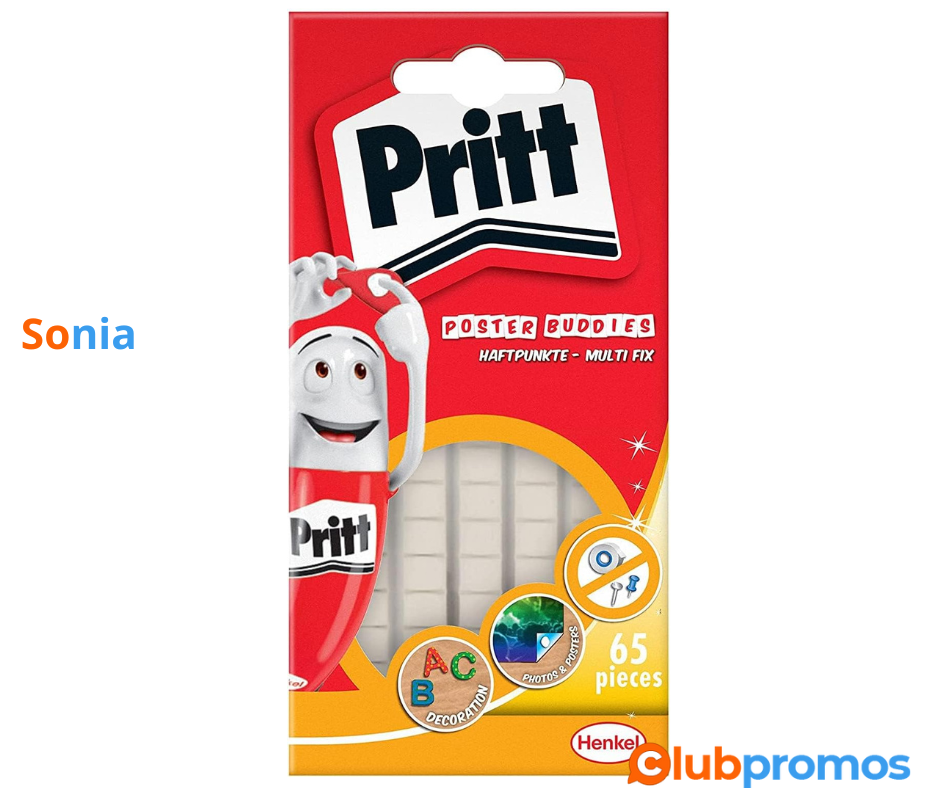 bon plan amazon Pritt Pâte à fixer Multi-Fix 65 pièces, pastilles adhésives repositionnables b...png