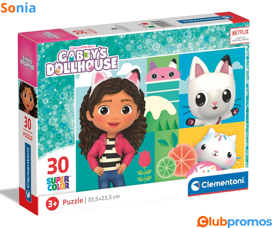 Bon plan Amazon Puzzle Gabby'S Dollhouse Clementoni 30 pièces, 20281 à 4,30€ au lieu de 9,12€ ...png