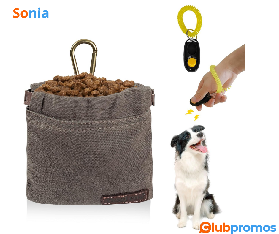 Bon plan Amazon RAFIYU Sac à Friandises pour Chien, Sac de Dressage pour Chien, Sac de Nourrit...png