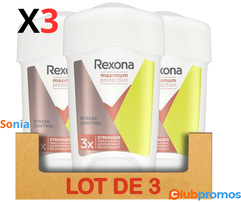 bon plan amazon Rexona Stick Anti-Transpirant Stress Control, Efficacité & Fraicheur 96H, Test...png