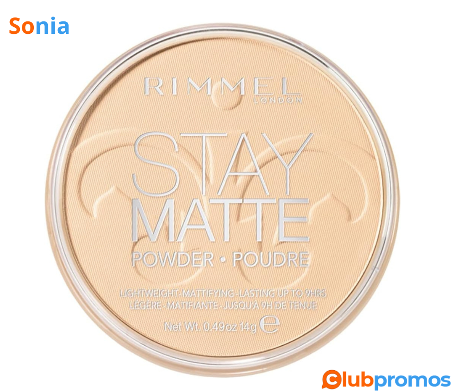 Bon Plan Amazon Rimmel - Poudre Compact Stay Matte - Anti-Brillance - Fini Mat et Naturel - 00...png