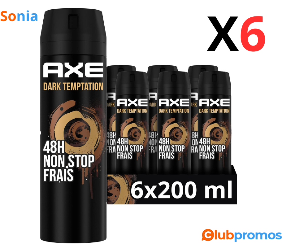 Bon Plan Amazon SAXE Déodorant Homme Spray Dark Temptation, 48h non-stop frais, Parfum chocola...png