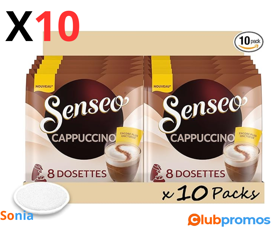 Bon Plan Amazon Senseo Café 80 Dosettes Cappuccino (lot de 10 x 8) .png