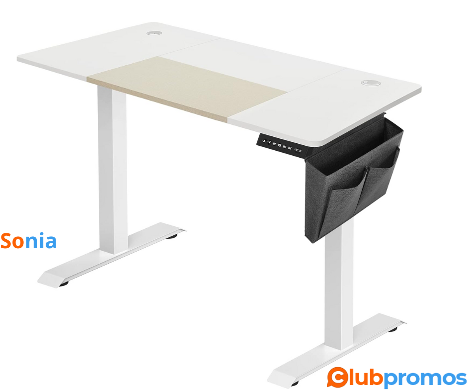 Bon plan amazon SONGMICS Bureau Assis Debout Électrique, 60 x 120 x (72-120) cm, Table Réglabl...png