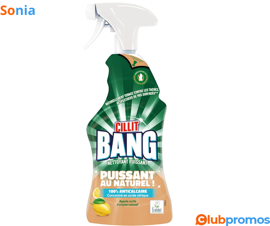 Bon plan amazon Spray Cillit Bang Ecolabel Anticalcaire Nettoyant Puissant au Naturel Acide Ci...png