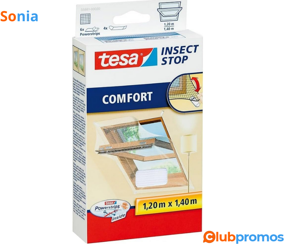 Bon Plan Amazon Tesa Insect Stop COMFORT Moustiquaire pour Fenêtre de Toit – Toile Anti-Insect...png