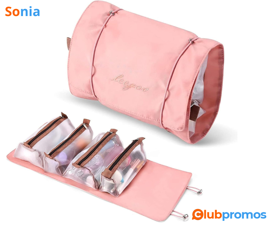 Bon plan amazon Trousse de Toilette Détachable LYQQY - Rose à 9,99€.png