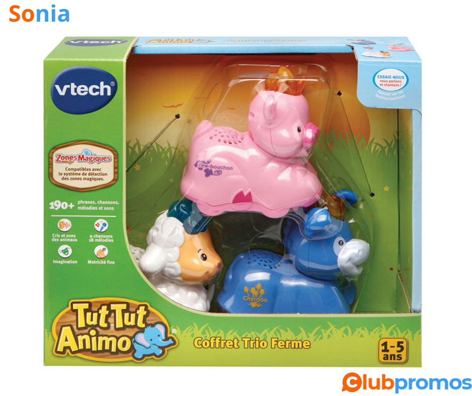 Bon plan Amazon VTech - Tut Tut Animo, Coffret Trio Ferme, 3 Animaux Roulants Interactifs, Coc...png