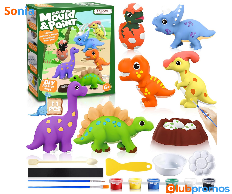 Bon Plan Amazon ZHHGOO Dinosaure Jouet Kit de Peinture,Ensembles d'artisanat de Peinture,D'art...png