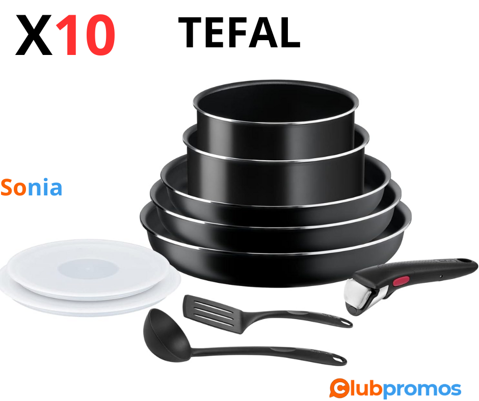 Bon Plan Batterie de cuisine 10 pièces Tefal Ingenio - 61,59€ au lieu de 104,99€.png