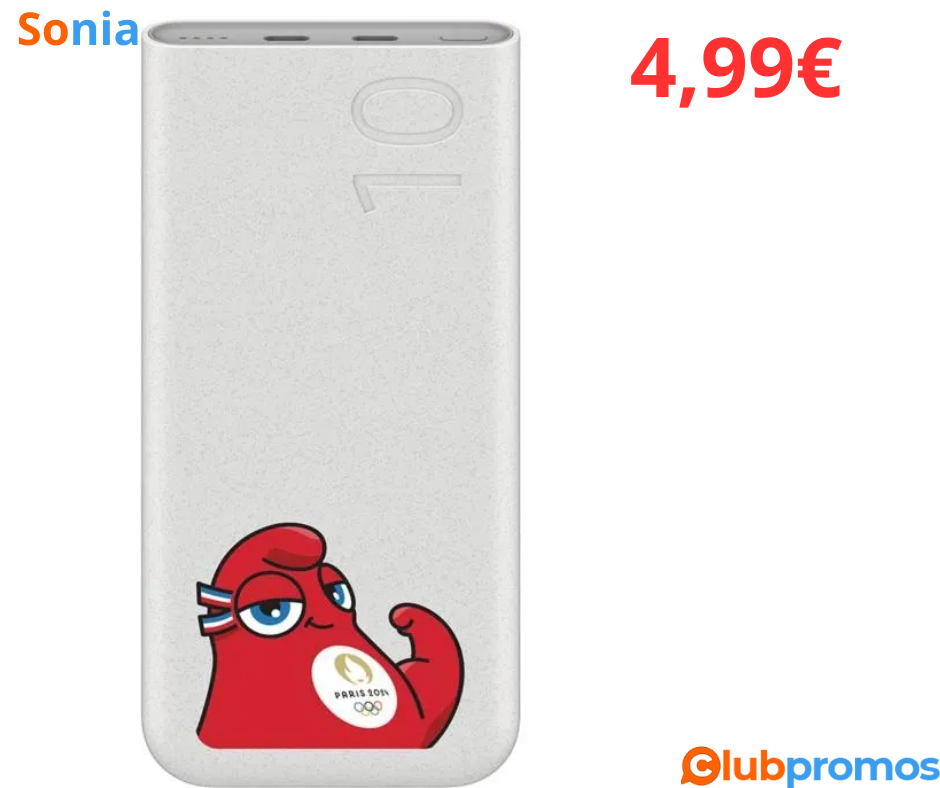 Bon Plan Batterie externe édition Paris 2024 10 000 mAh Charge Ultra Rapide 25W à 4,99€ au lie...png