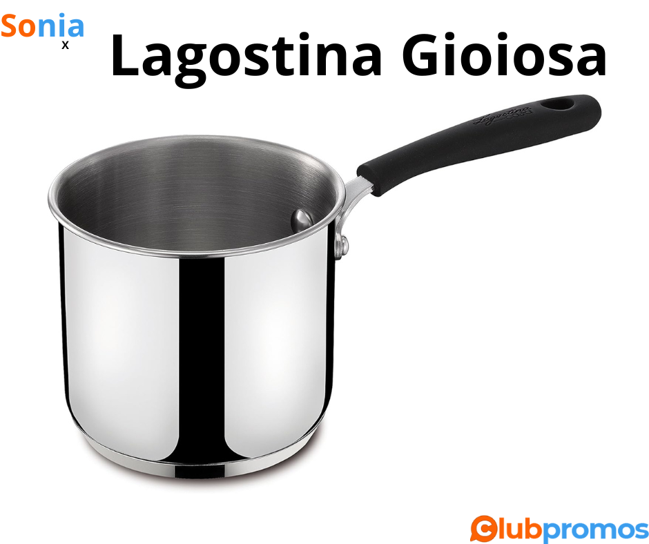 Bon Plan Bouilloire à lait Lagostina Gioiosa en Acier Inoxydable (12 cm, 1,2 l) à 12,99€ au li...png