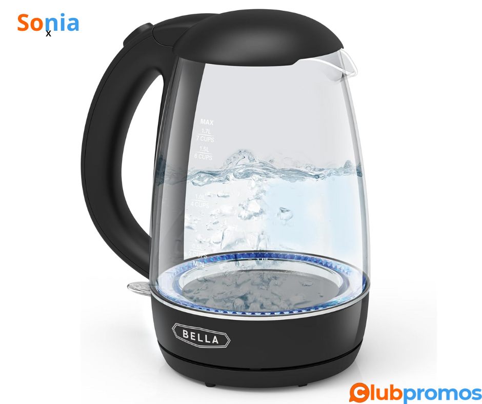 Bon Plan Bouilloire électrique en verre BELLA 1,7 l - À 16,34€ au lieu de 26,99€ sur Amazon.png