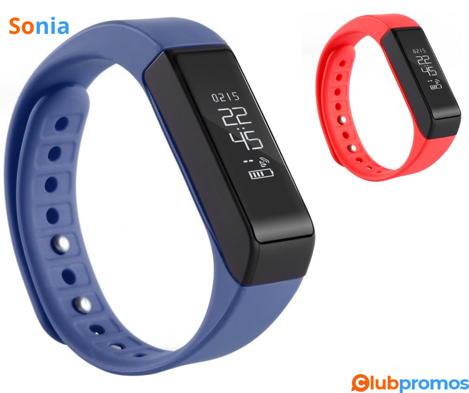 Bon Plan Bracelet d'activité Aotecno avec écran OLED - Bleu ou Rouge à 3,99€ sur Amazon.png