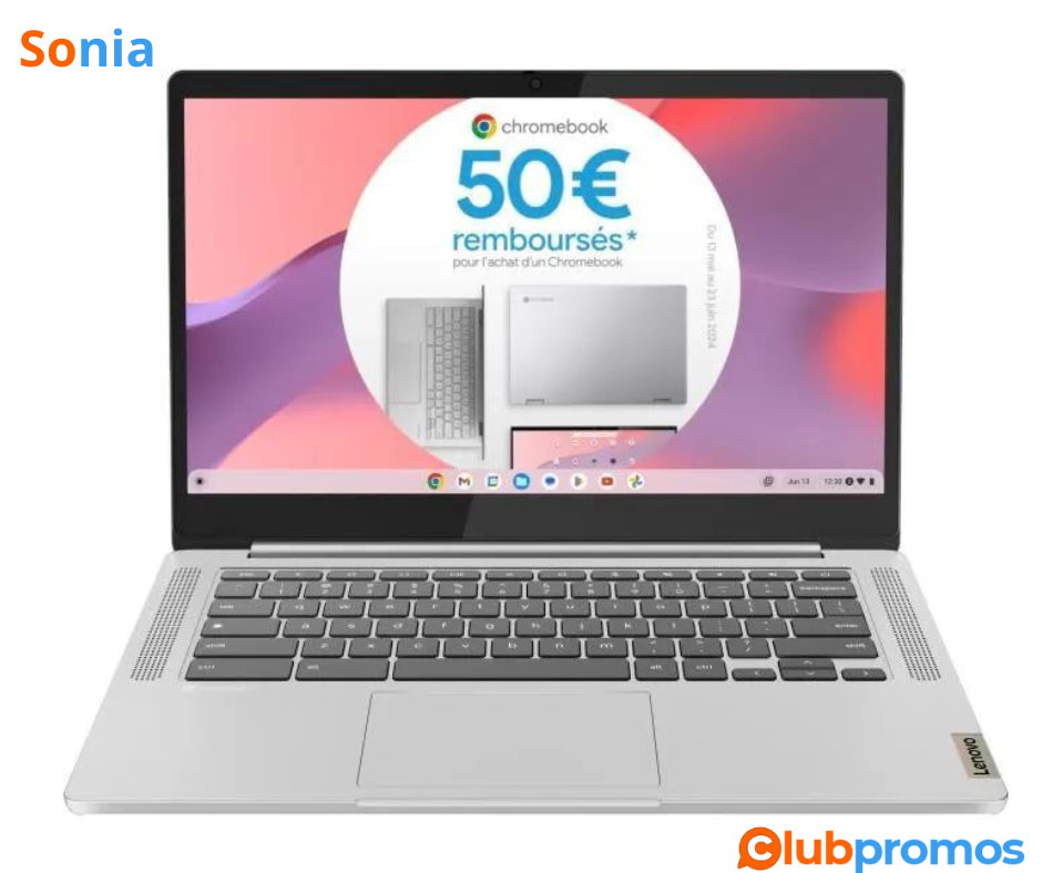 Bon Plan Chromebook 14'' Lenovo IdeaPad Slim 3 Chrome 14M868 à 99,99€ au lieu de 249,99€ sur C...png