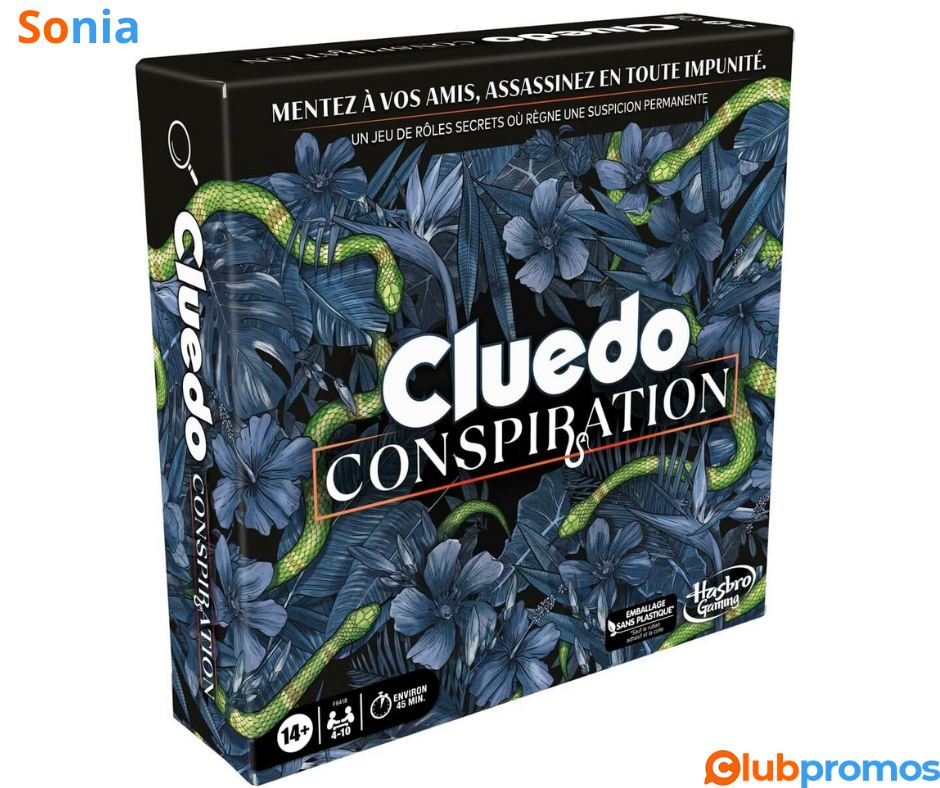 Bon Plan Cluedo Conspiration, Hasbro Gaming Jeu de Plateau pour Ados et Adultes à 12,99€ au li...png