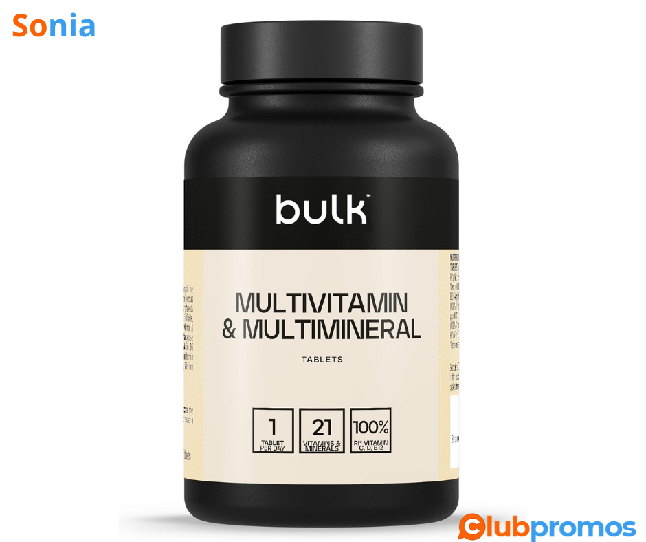 Bon Plan Comprimés Multivitamines et Multiminéraux Bulk, 90 comprimés à 4,99€ au lieu de 9,99€...png