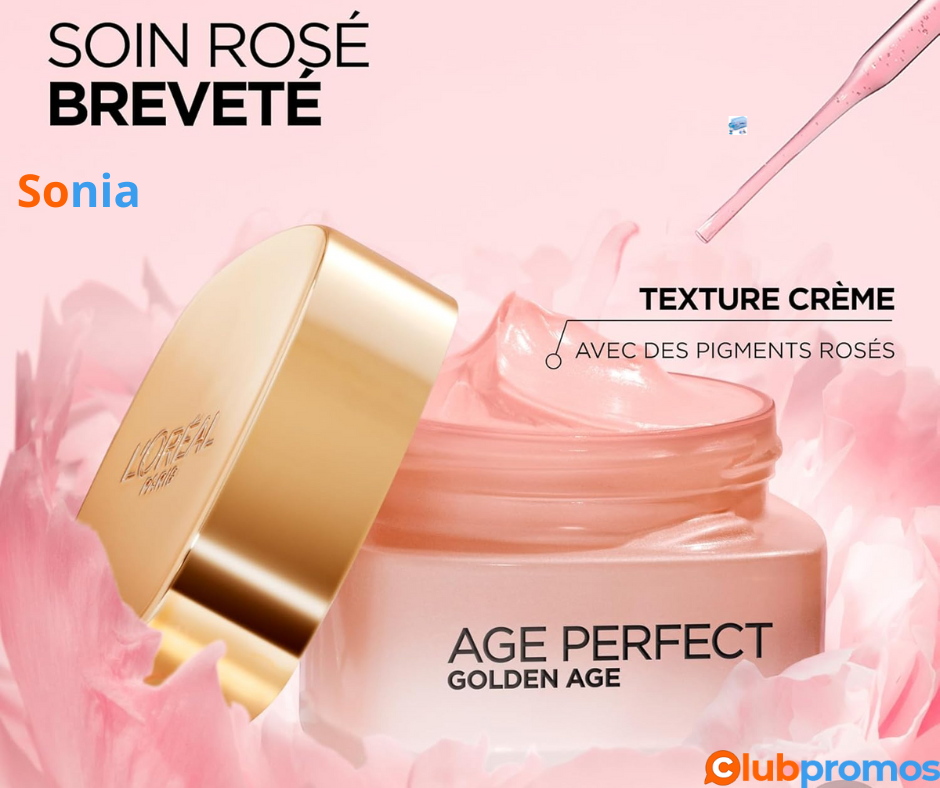 Bon Plan Crème de Jour Age Perfect L'Oréal Paris – Golden Age – Soin Jour Rosé Re-Fortifiant –...png