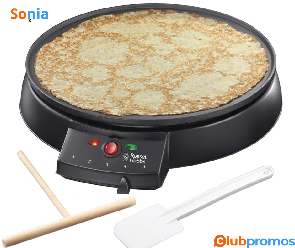 Bon Plan Crêpière électrique Russell Hobbs [Ø30cm - Familiale] Fiesta à 29,99€ au lieu de 37,9...png