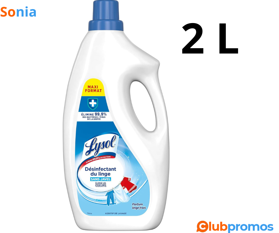 Bon Plan Désinfectant Linge Lysol 2L à 6,98€ sur Amazon.png