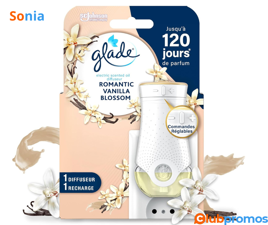 Bon Plan Diffuseur Électrique Glade - Romantic Vanilla Blossom à 5,99€ au lieu de 8,80€ sur Am...png