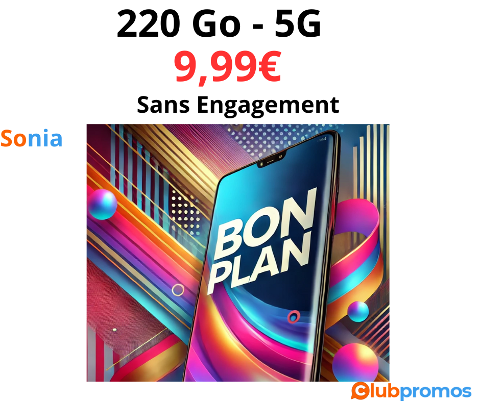 Bon Plan Forfait Mobile Cdiscount Mobile - AppelsSMSMMS illimités + 220 Go de DATA 5G pour 9,9...png