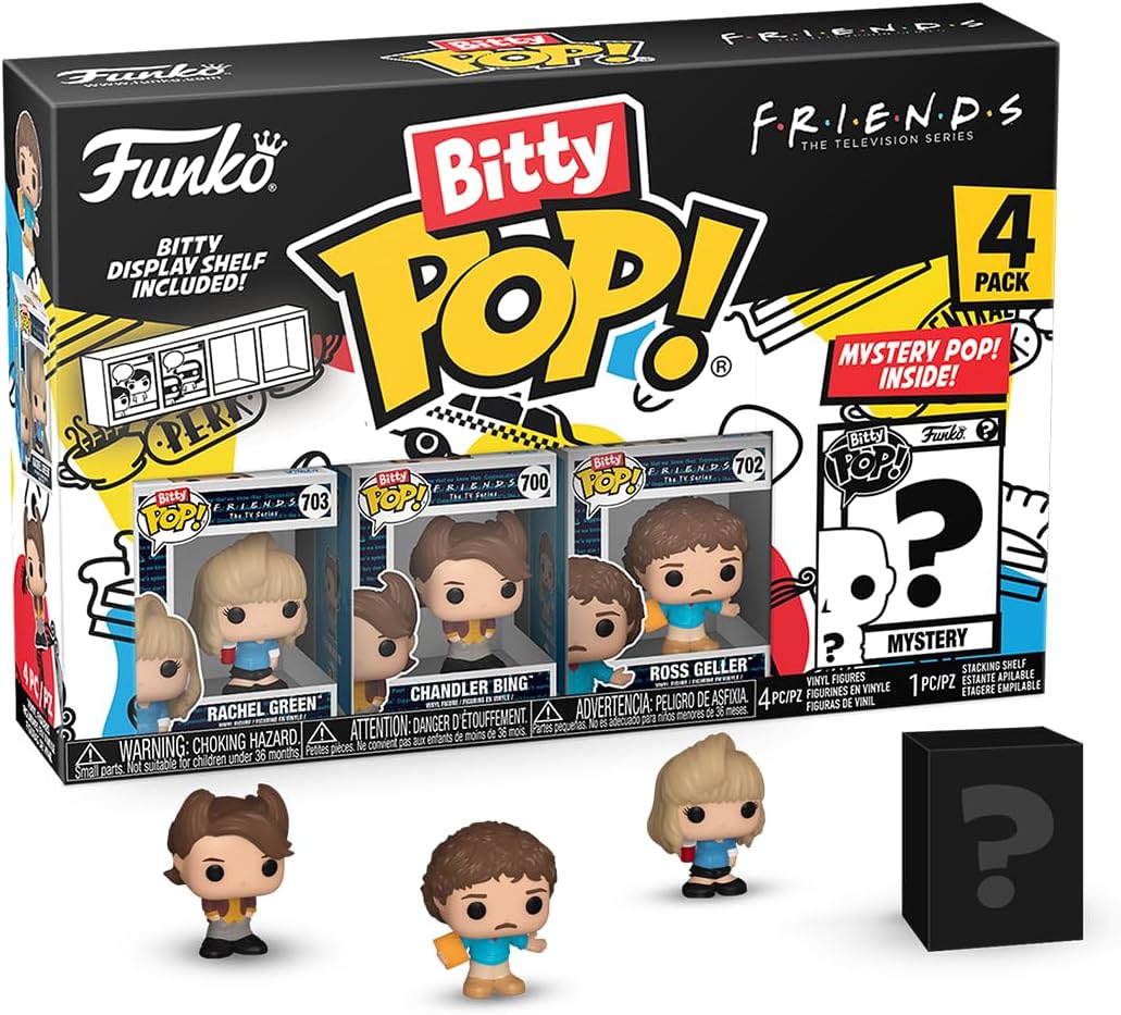 bon plan Funko Bitty Pop! Friends - 80's Rachel 4PK - Rachel Green™ (80’s Hair), Chandler Bing...jpg