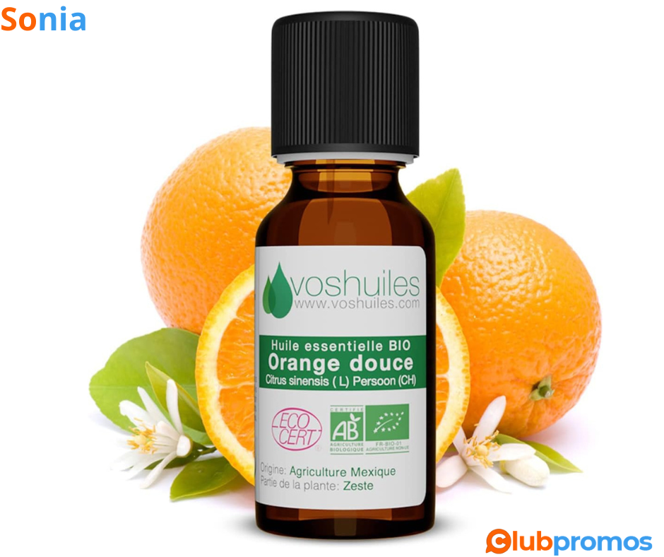 Bon Plan Huile Essentielle Orange Douce Bio Voshuiles - 10ml à 1,95€ au lieu de 6,30€ sur Amazon.png