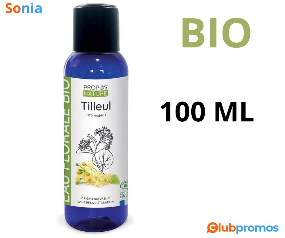 Bon Plan Hydrolat de Tilleul Bio - 100 ml - PROPOS'NATURE à 3,50€ sur Amazon.png