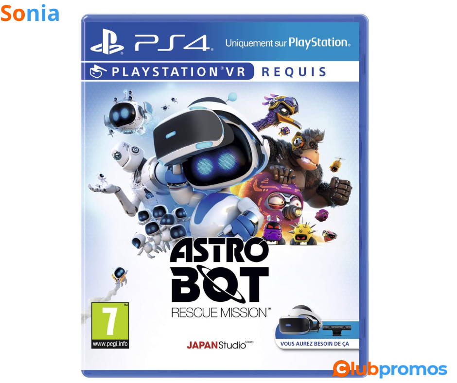 Bon Plan Jeu Astro Bot pour PlayStation 4 VR à 9,99€ au lieu de 24,50€ sur Amazon Profitez d'u...png