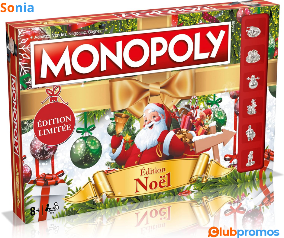 Bon Plan Jeu de société Monopoly - Edition Noël à 15,37 € au lieu de 30 € sur Amazon.png