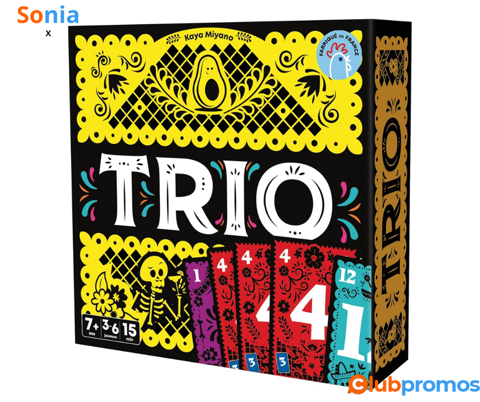 Bon Plan Jeu de Société Trio d'Asmodée (jeu de l'année AS d'or 2024) à 7,23€ au lieu de 13€ su...png