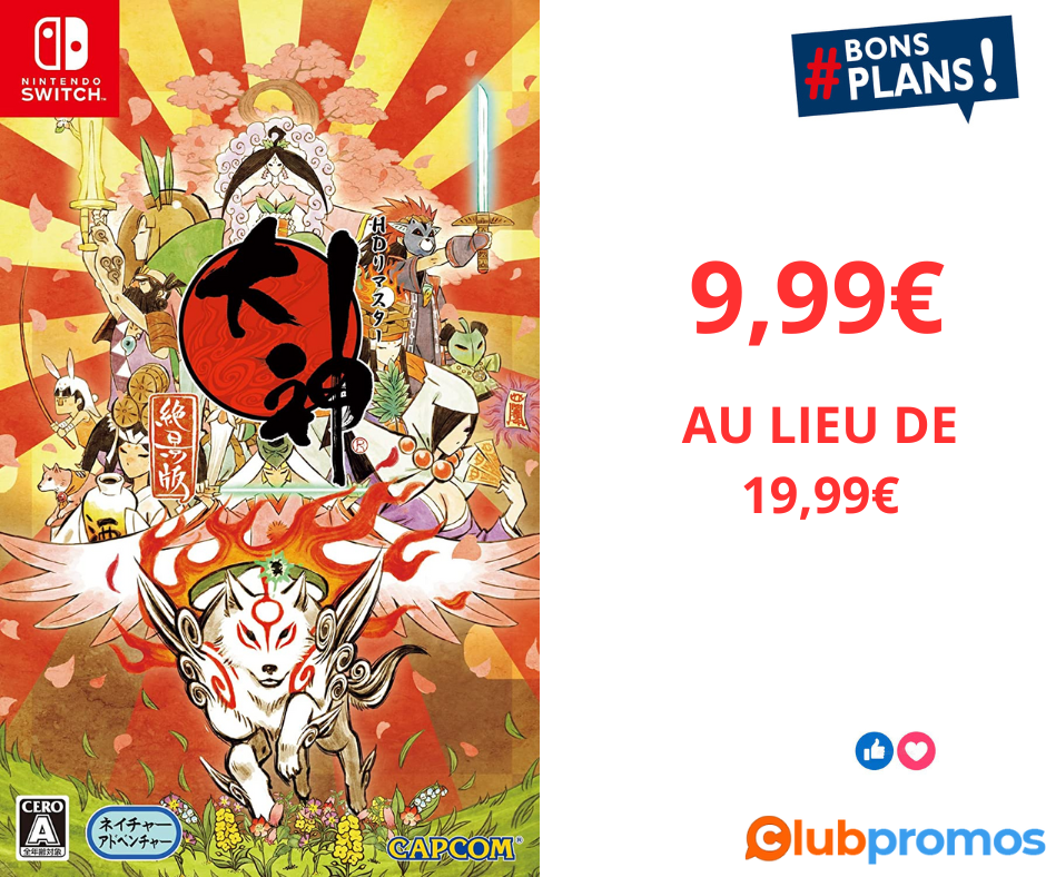 Bon plan Jeu Okami HD sur Nintendo Switch .png