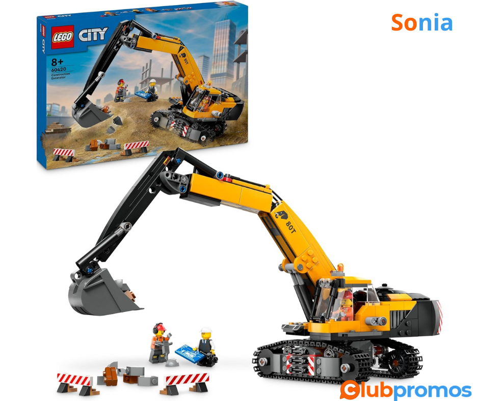 Bon Plan LEGO City La Pelleteuse de Chantier Jaune à 37,49€ au lieu de 48,84€ sur Amazon (Coch...png