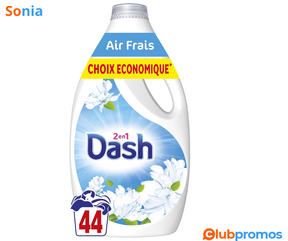 Bon Plan Lessive Dash 2 en 1 44 Lavages Air Frais à 8,75€ sur Amazon.png